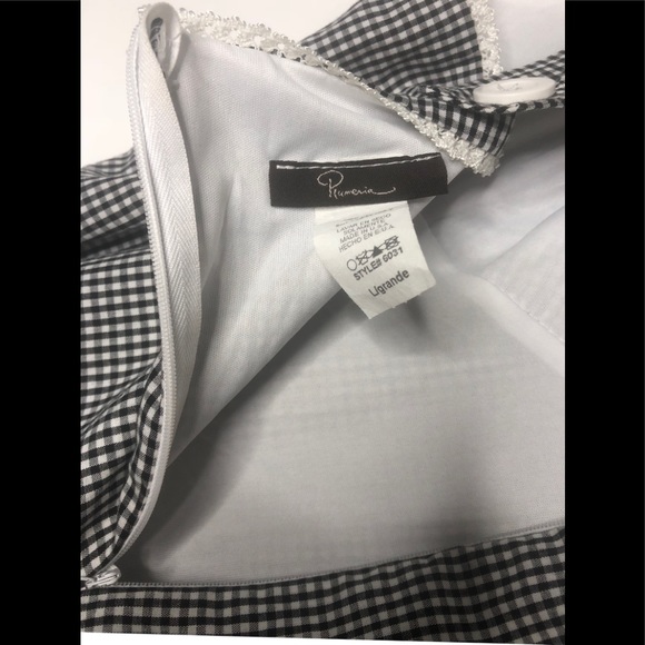 Plumeria Gingham Tulle Strap Dress Sz L Juniors - Picture 5 of 11